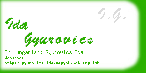 ida gyurovics business card
